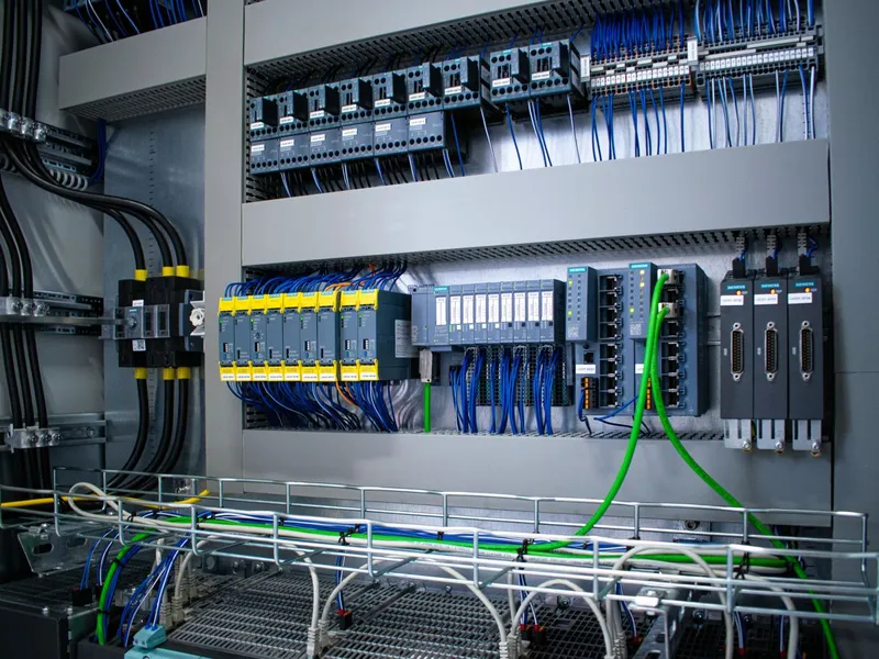 Sicherheitstechnik, dezentrale Peripherie und Servoregler im Schaltschrank