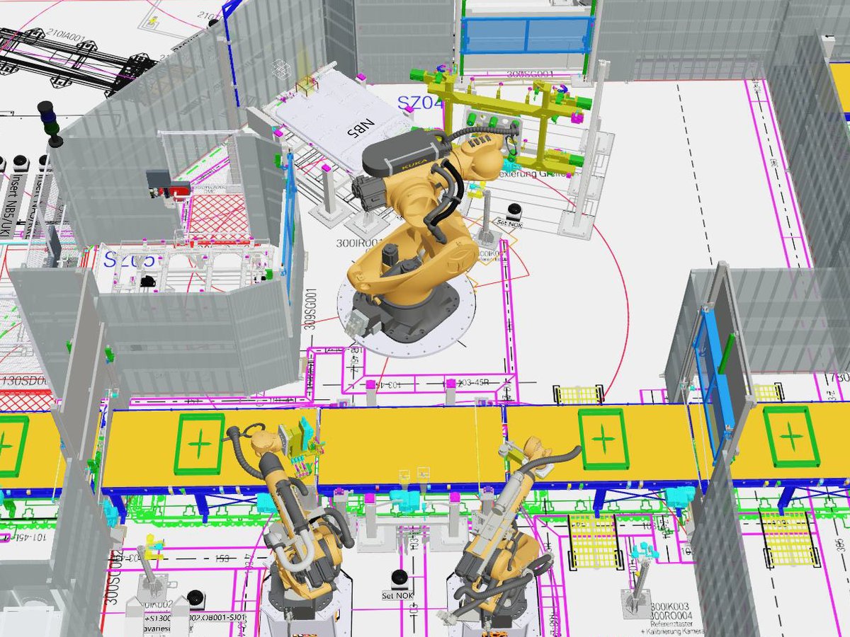 3D simulation model of a robot cell for virtual commissioning